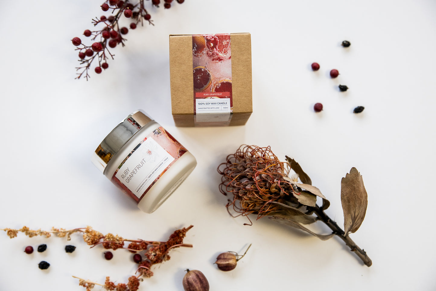 mini candle | ruby grapefruit