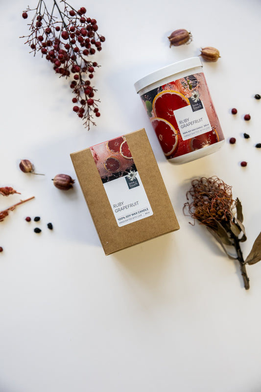 ruby grapefruit candle