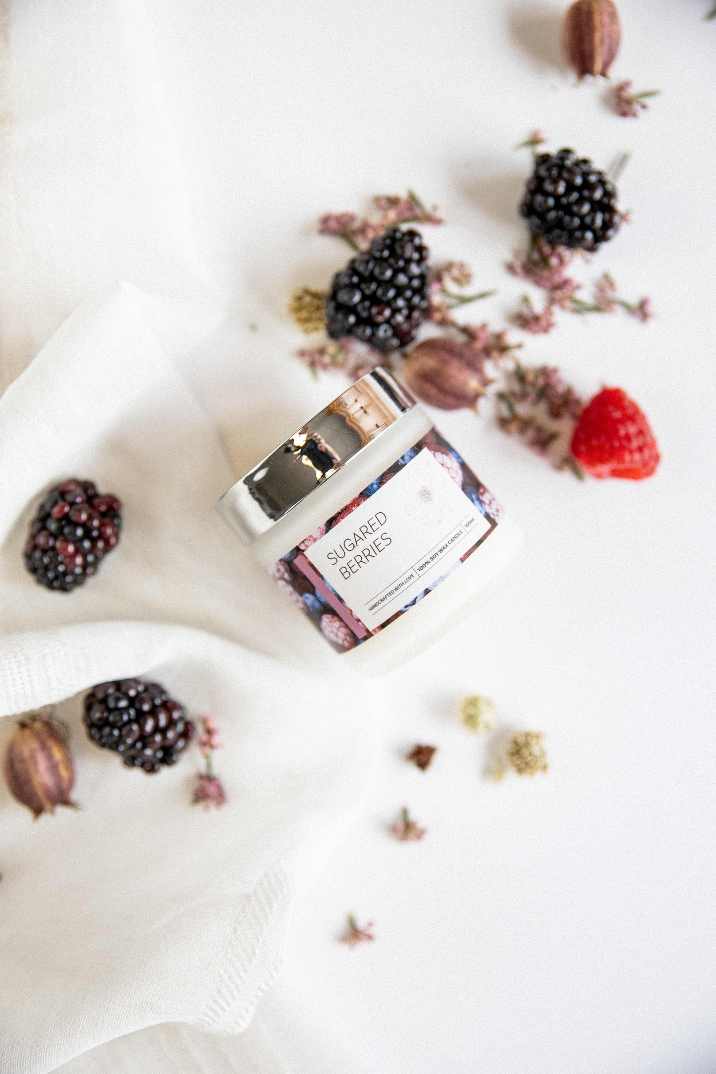 mini candle | sugared berries