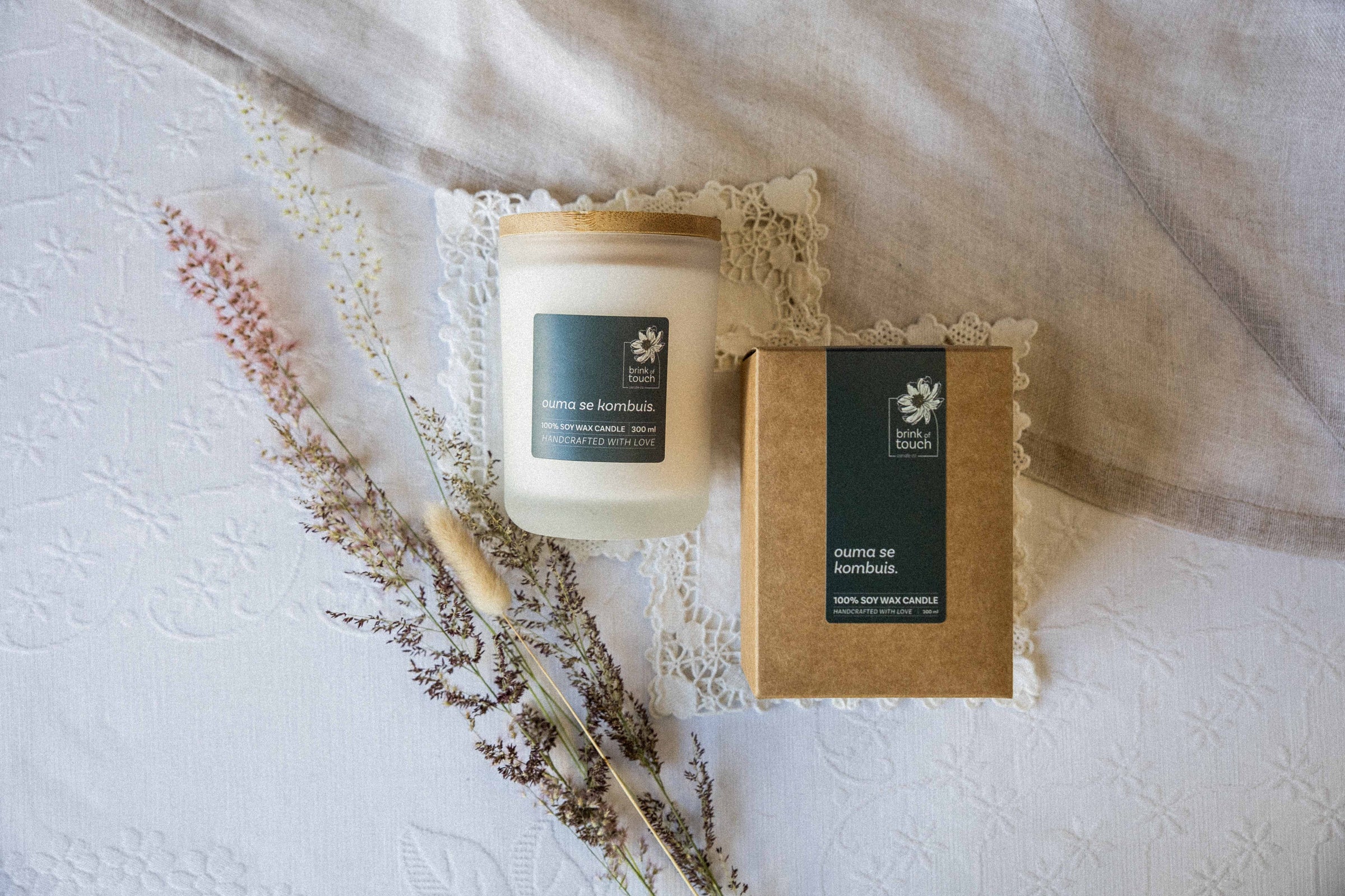 Afrikaanse Kers | Ouma Se Kombuis candle - styled shot