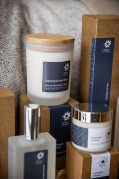 Afrikaanse Kers | Ingelegde Perskes candle - packaging