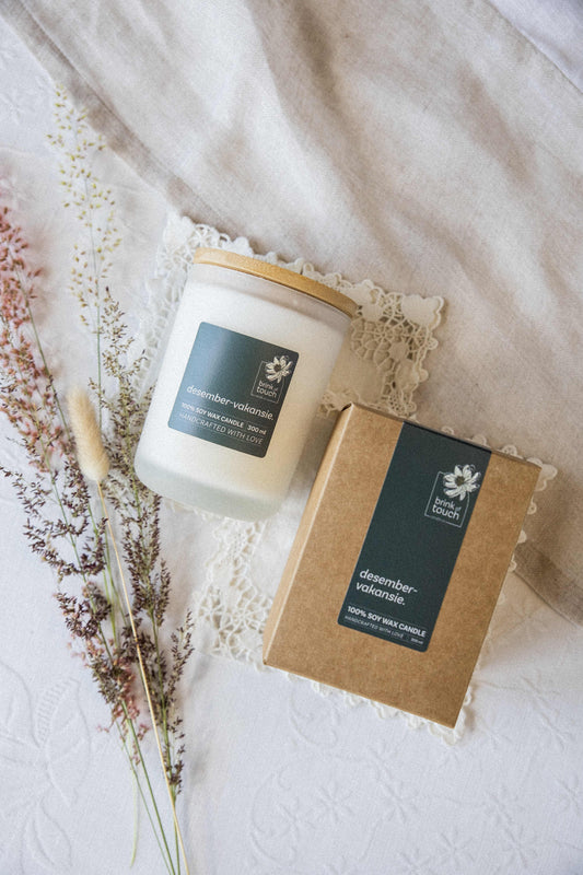 Afrikaanse Kers | Desember Vakansie candle - close up