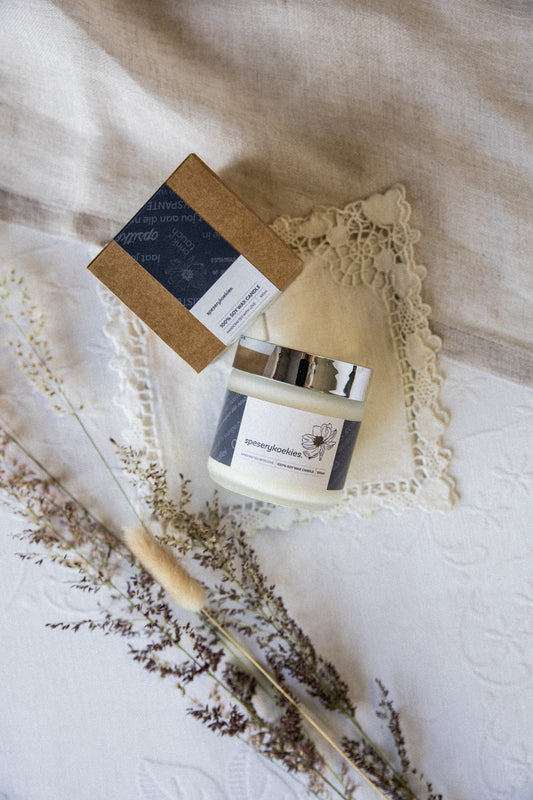 Afrikaanse Klein Kersie | Speserykoekies mini candle - close up