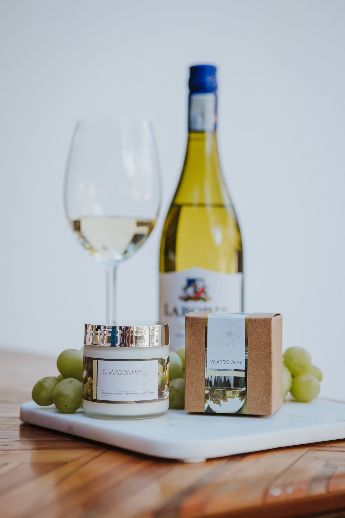 wine candle | chardonnay