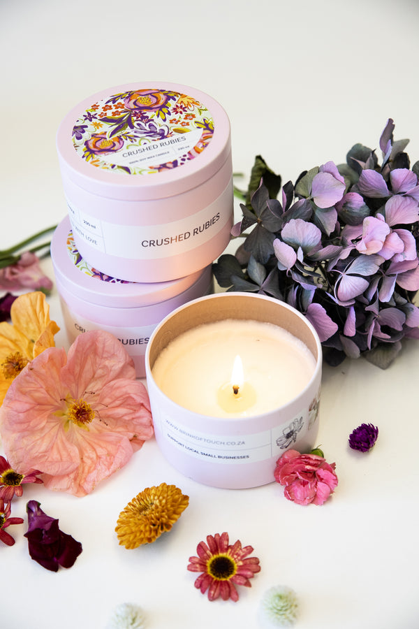 Soy Wax Tin Candle | Crushed Rubies