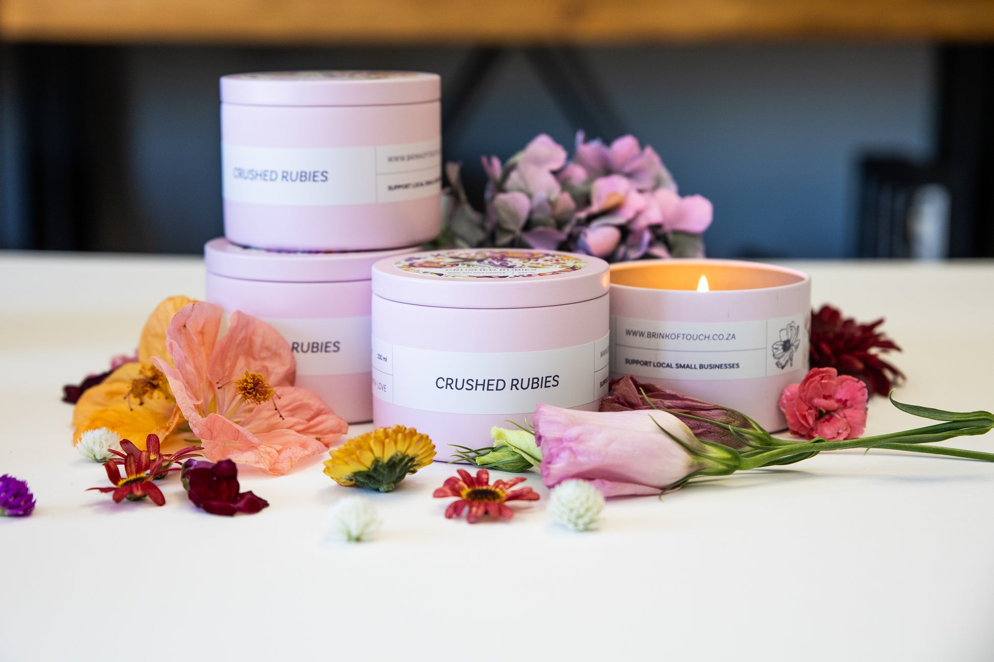 Crushed Rubies candle - packaging