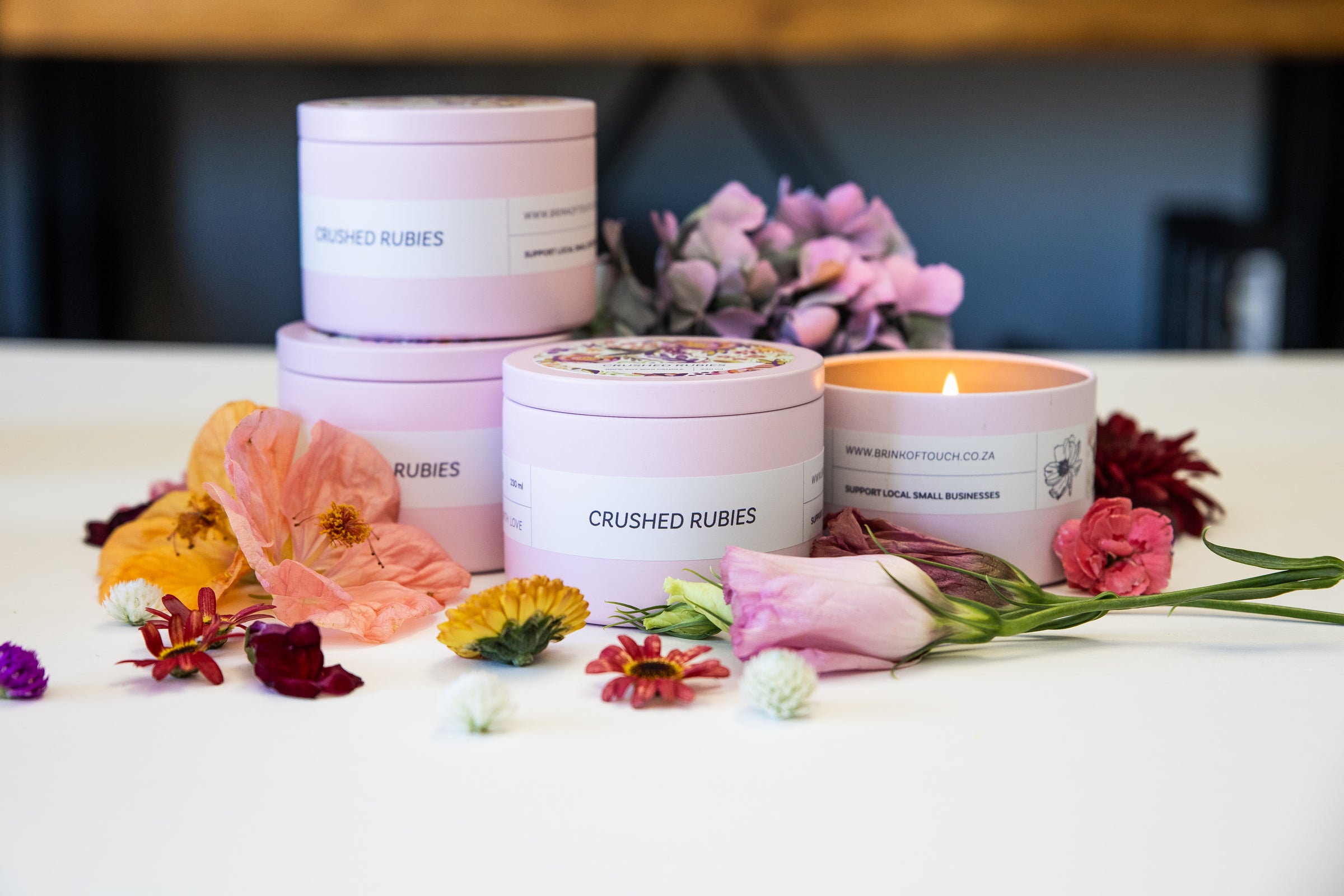 Crushed Rubies candle - packaging