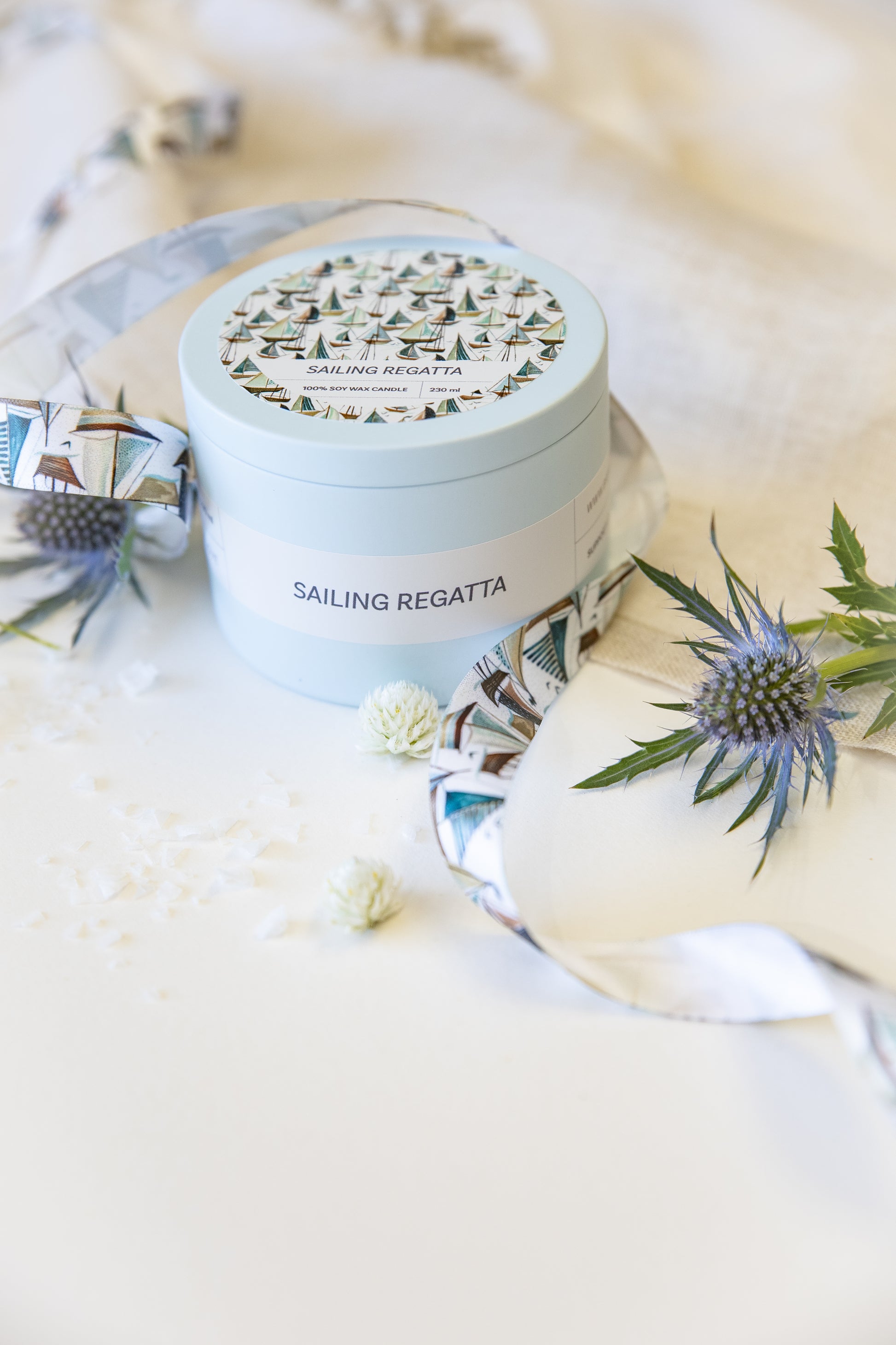 Sailing Regatta candle - packaging