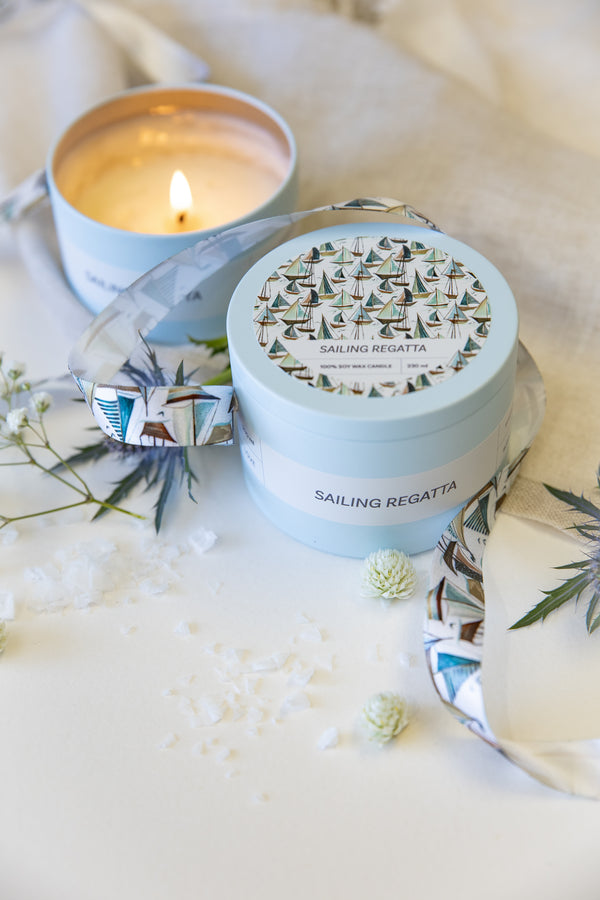 Soy Wax Tin Candle | Sailing Regatta