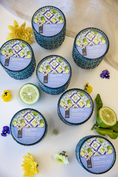 Italian Orange Groves candle, angled product shot