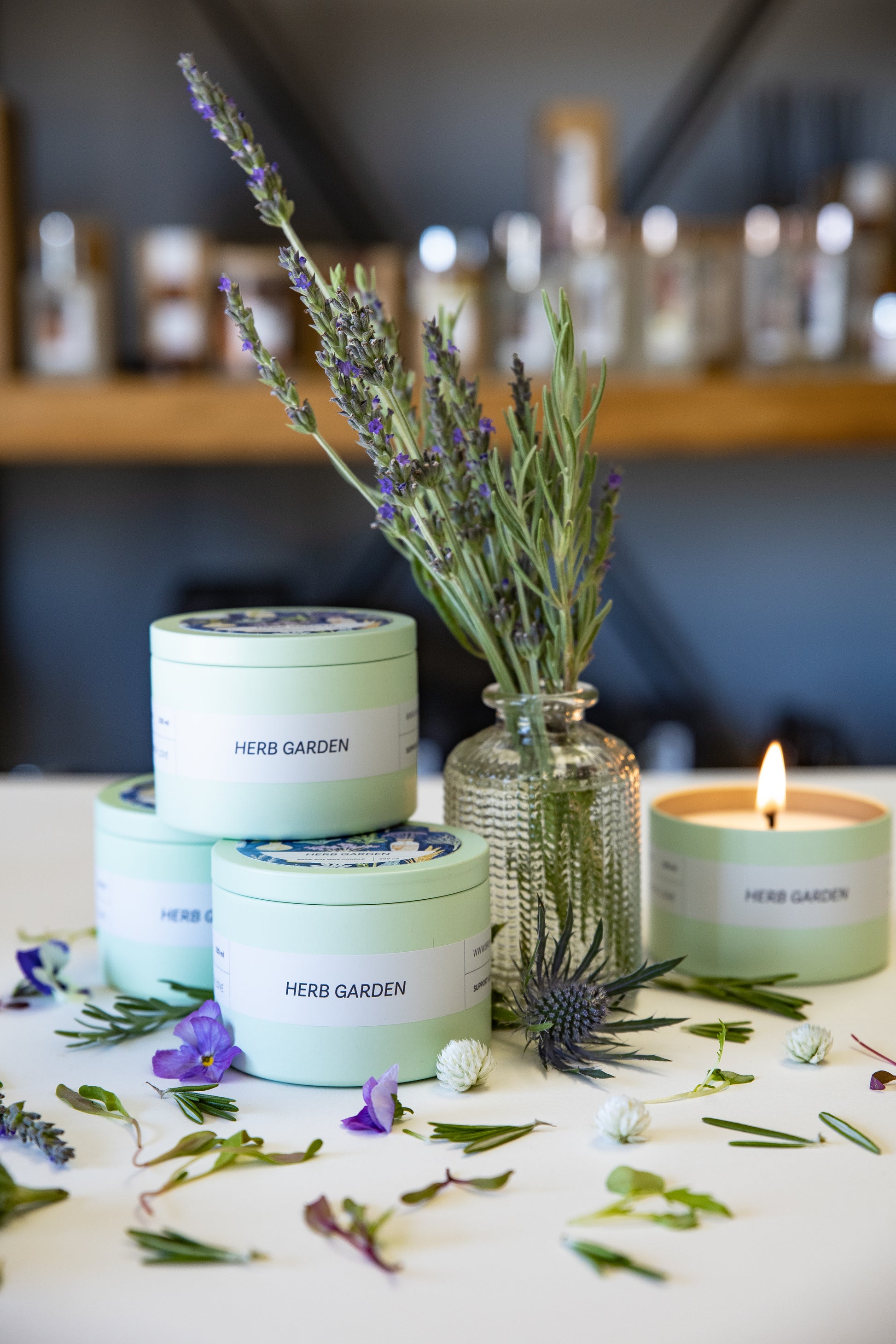 Herb Garden candle - packaging