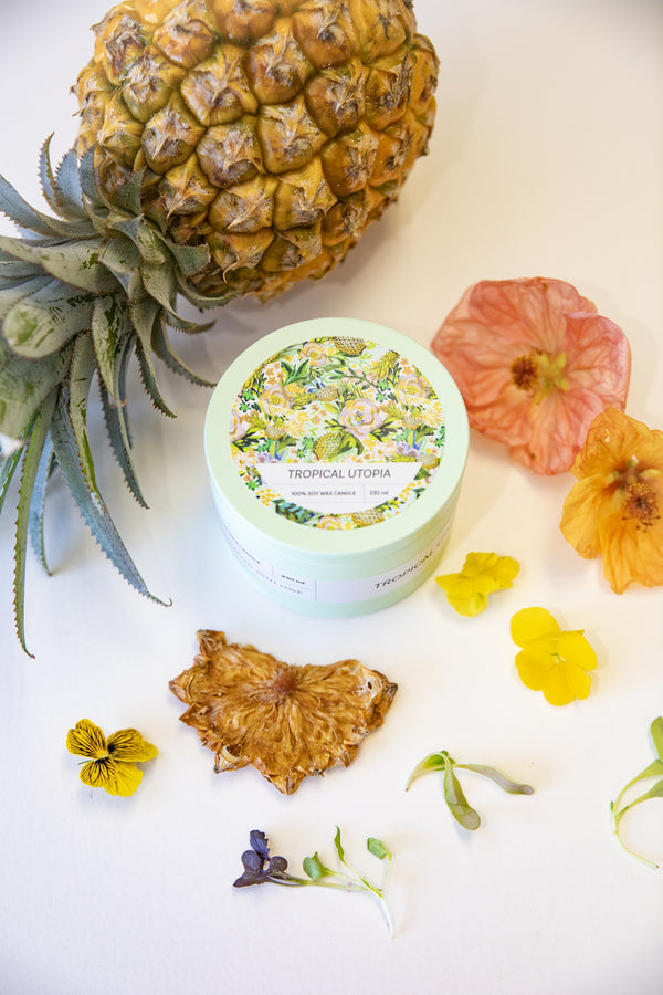 Soy Wax Tin Candle | Tropical Utopia