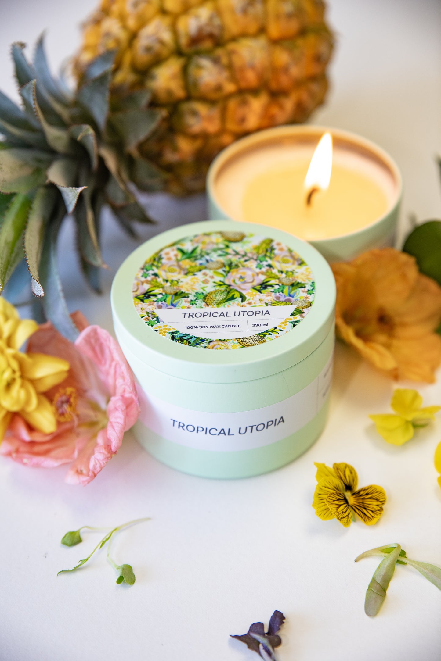 Tropical Utopia candle - styled shot
