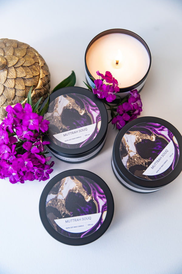 Soy Wax Tin Candle | Muttrah Souq