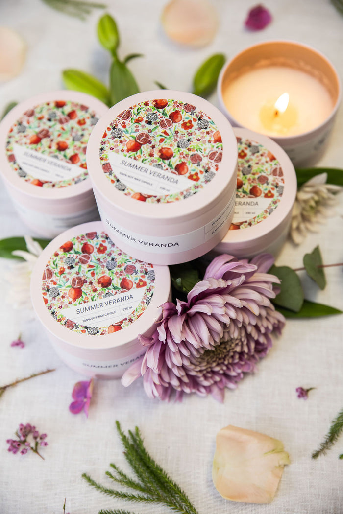 Soy Wax Tin Candle | Summer Veranda