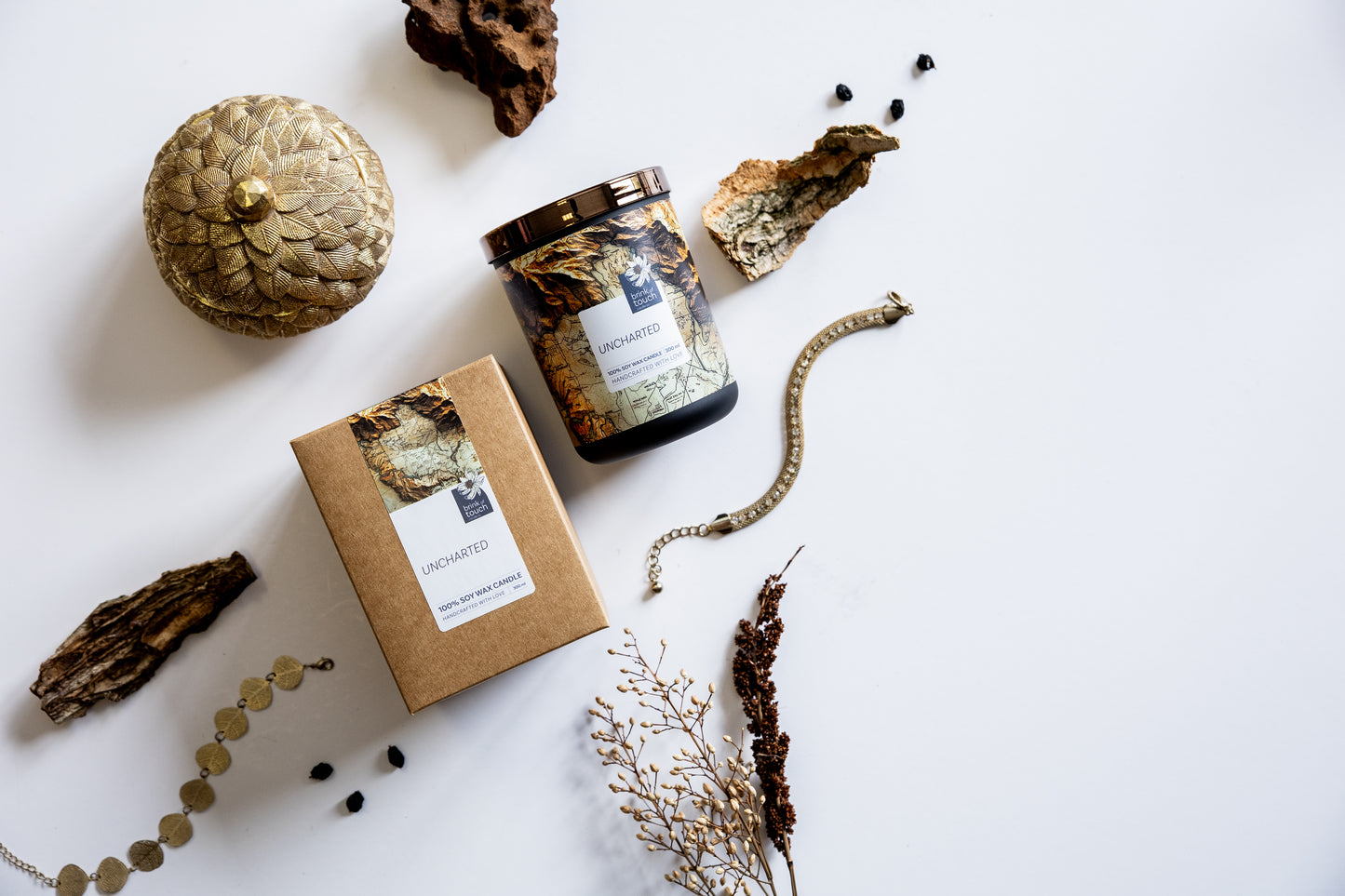 Uncharted Candle - styled shot