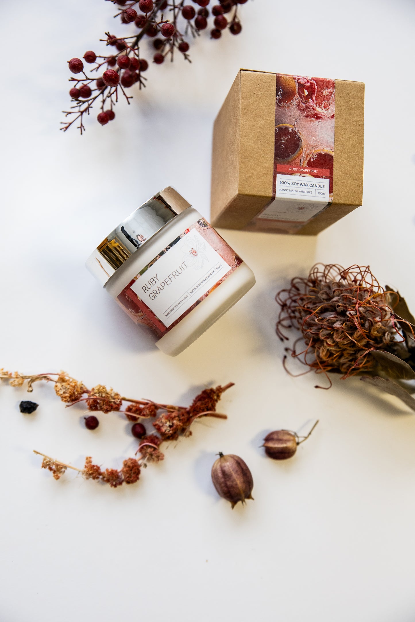 mini candle | ruby grapefruit
