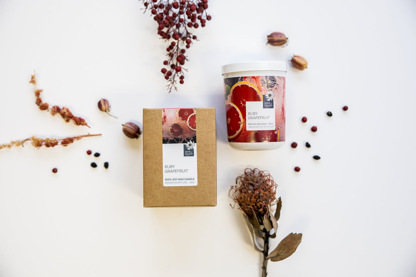 ruby grapefruit candle