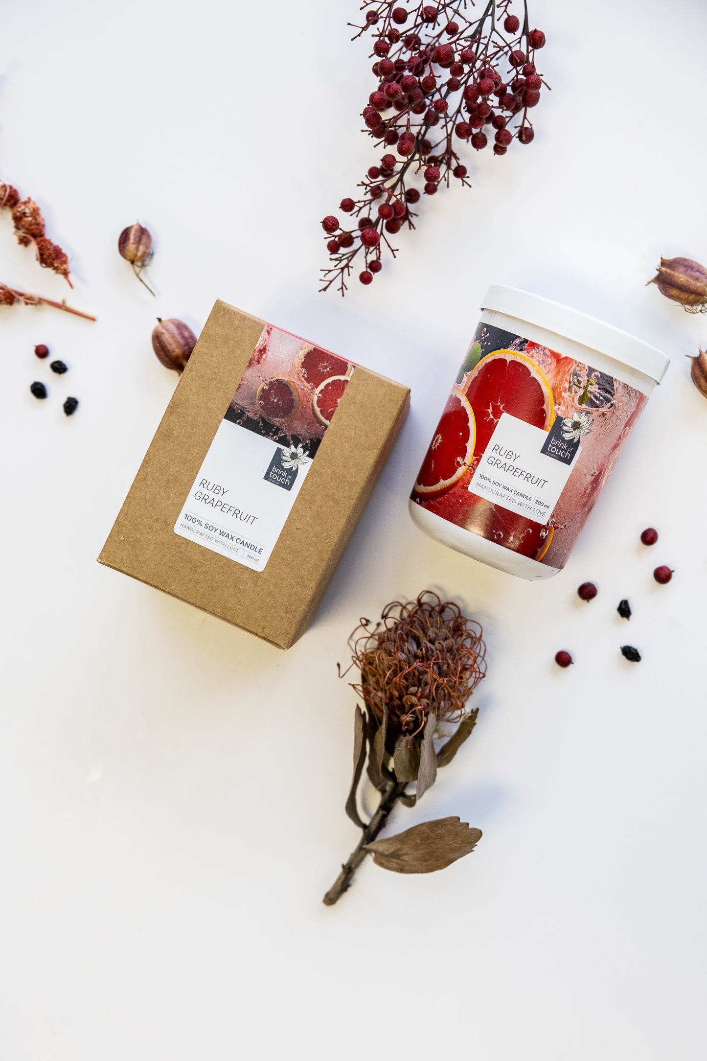 ruby grapefruit candle