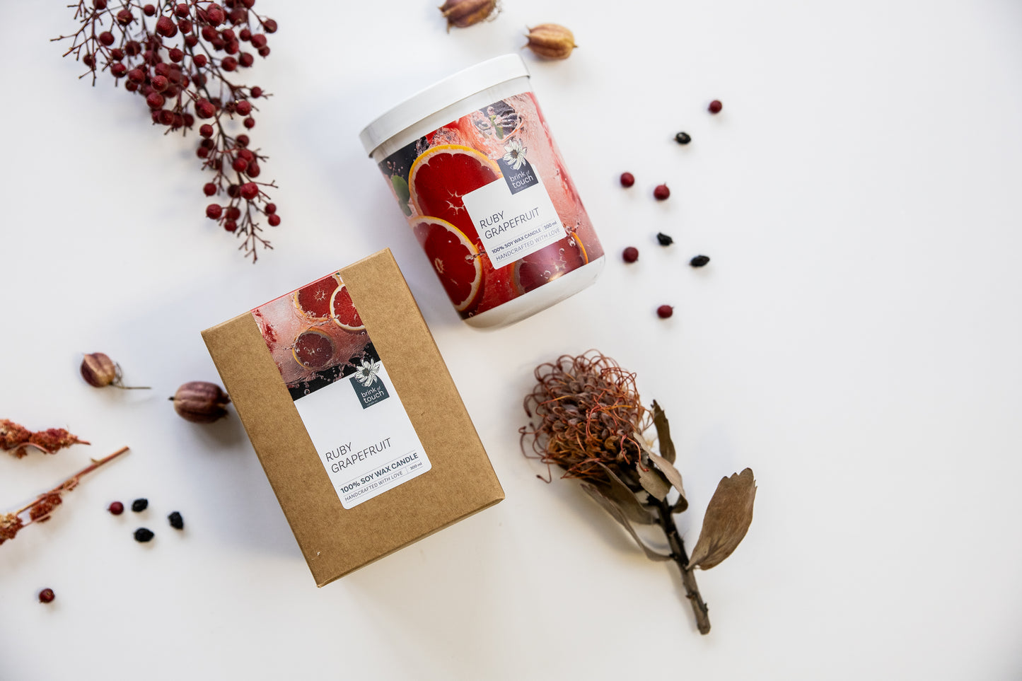 ruby grapefruit candle