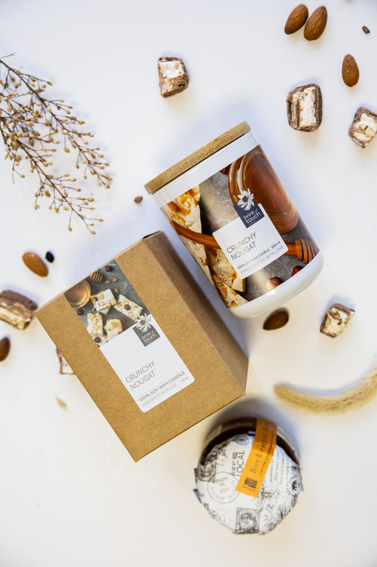 Crunchy Nougat Candle - close up