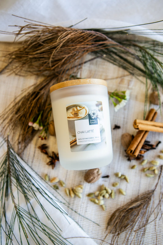 chai latte candle