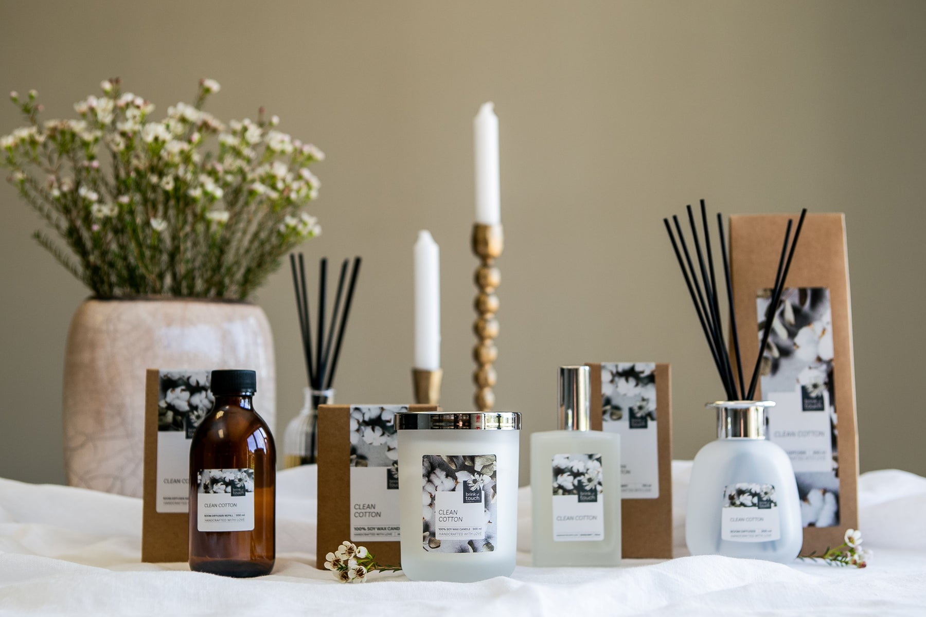 Clean Cotton Room Mist - styled shot