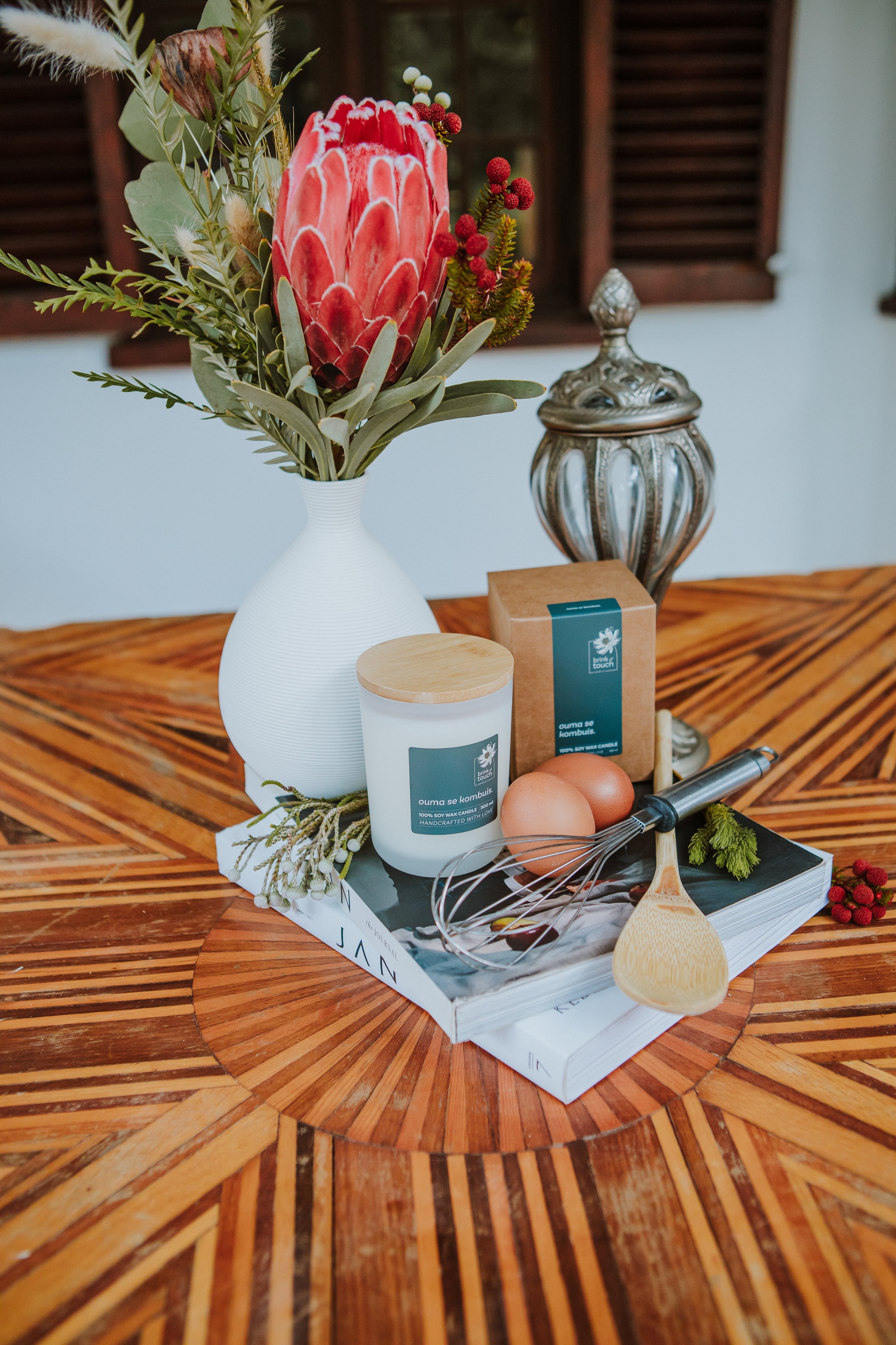 Afrikaanse Kers | Ouma Se Kombuis candle - close up