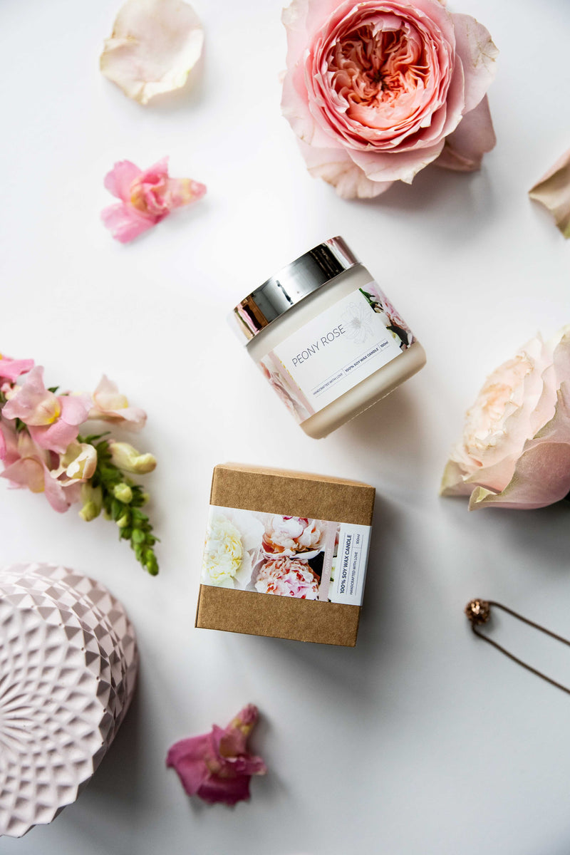 Peony Rose mini candle by Brink of Touch