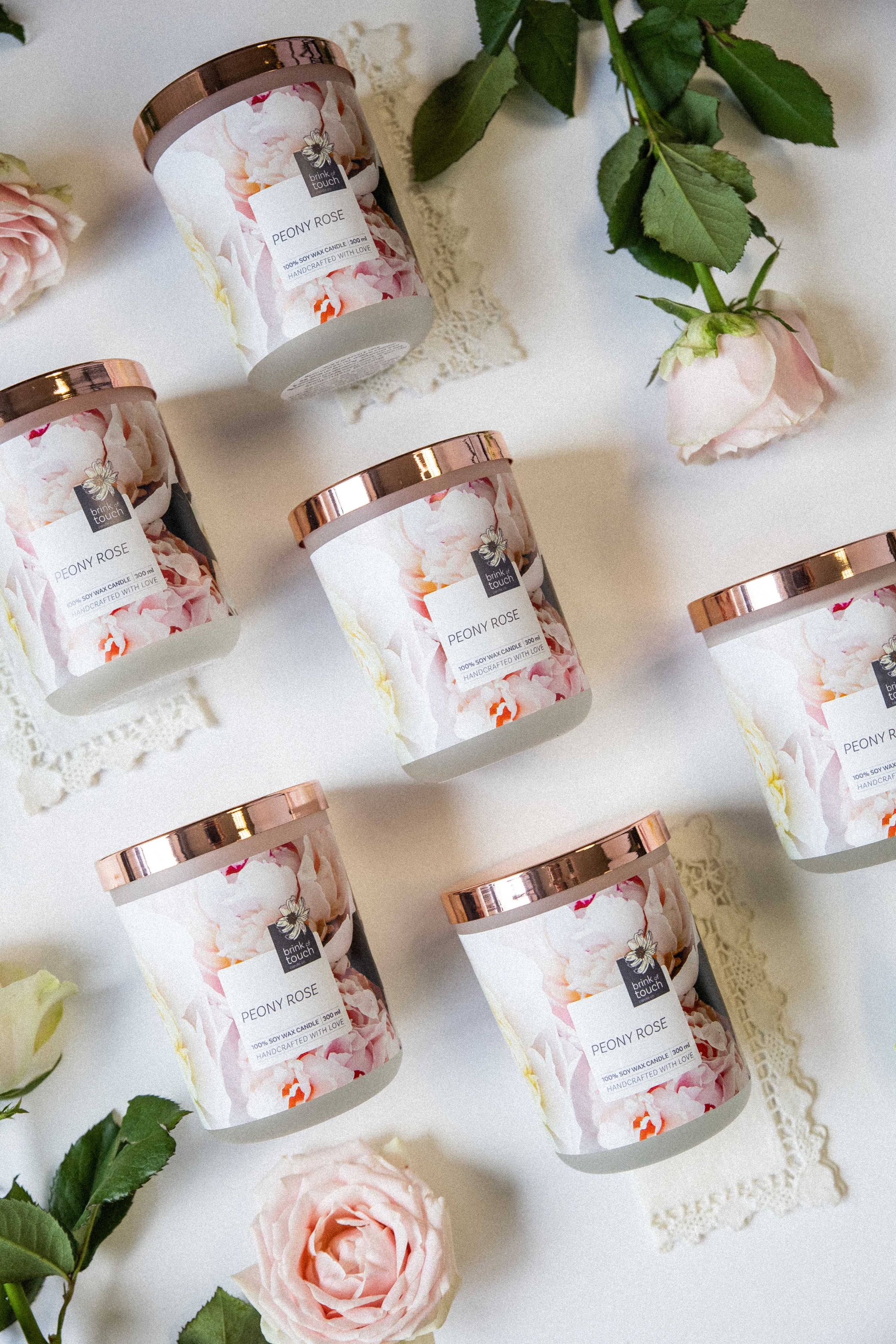 Peony Rose Candle - packaging