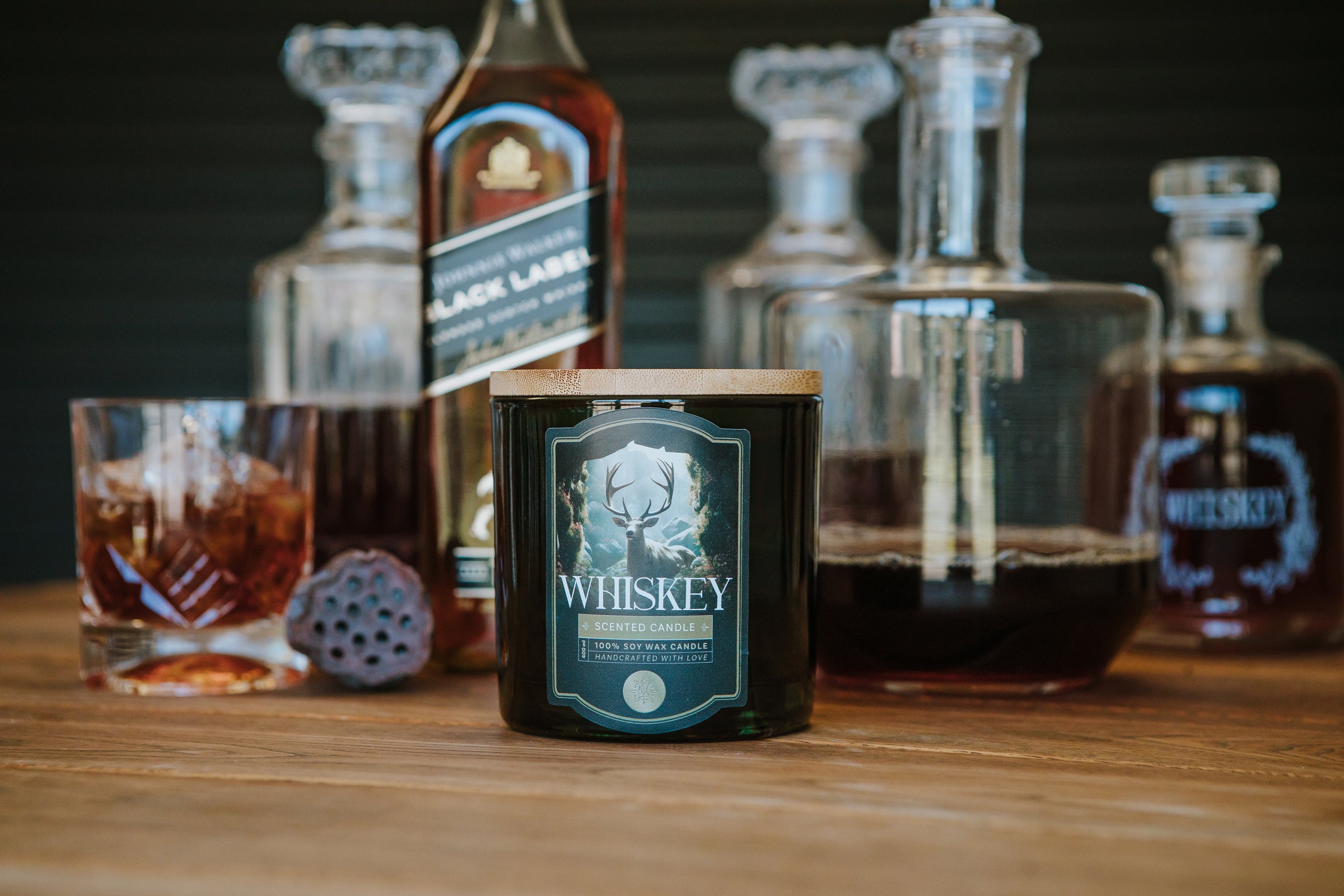 Spirit Lover Candle | Whiskey - close up