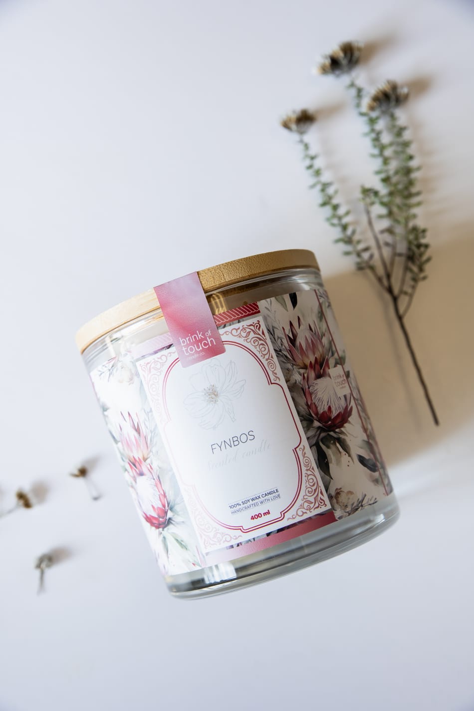 Fynbos Candle Large - styled shot