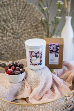 Sugared Berries Candle - close up