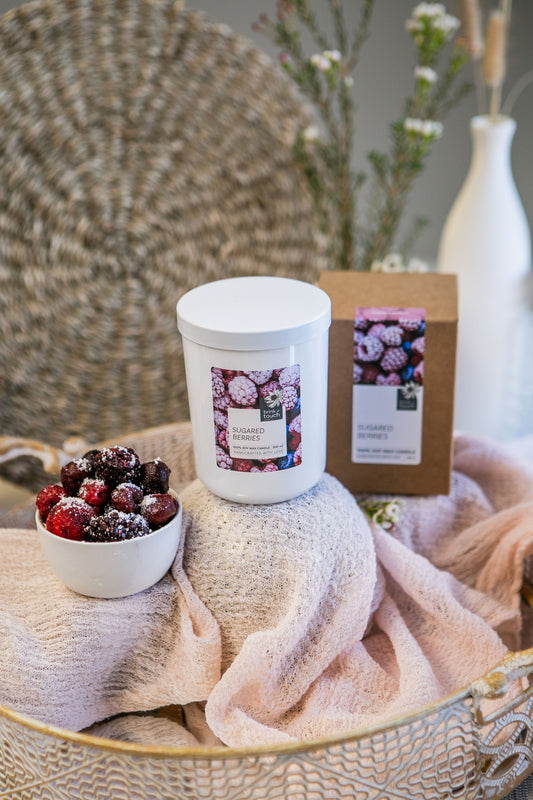 Sugared Berries Candle - close up