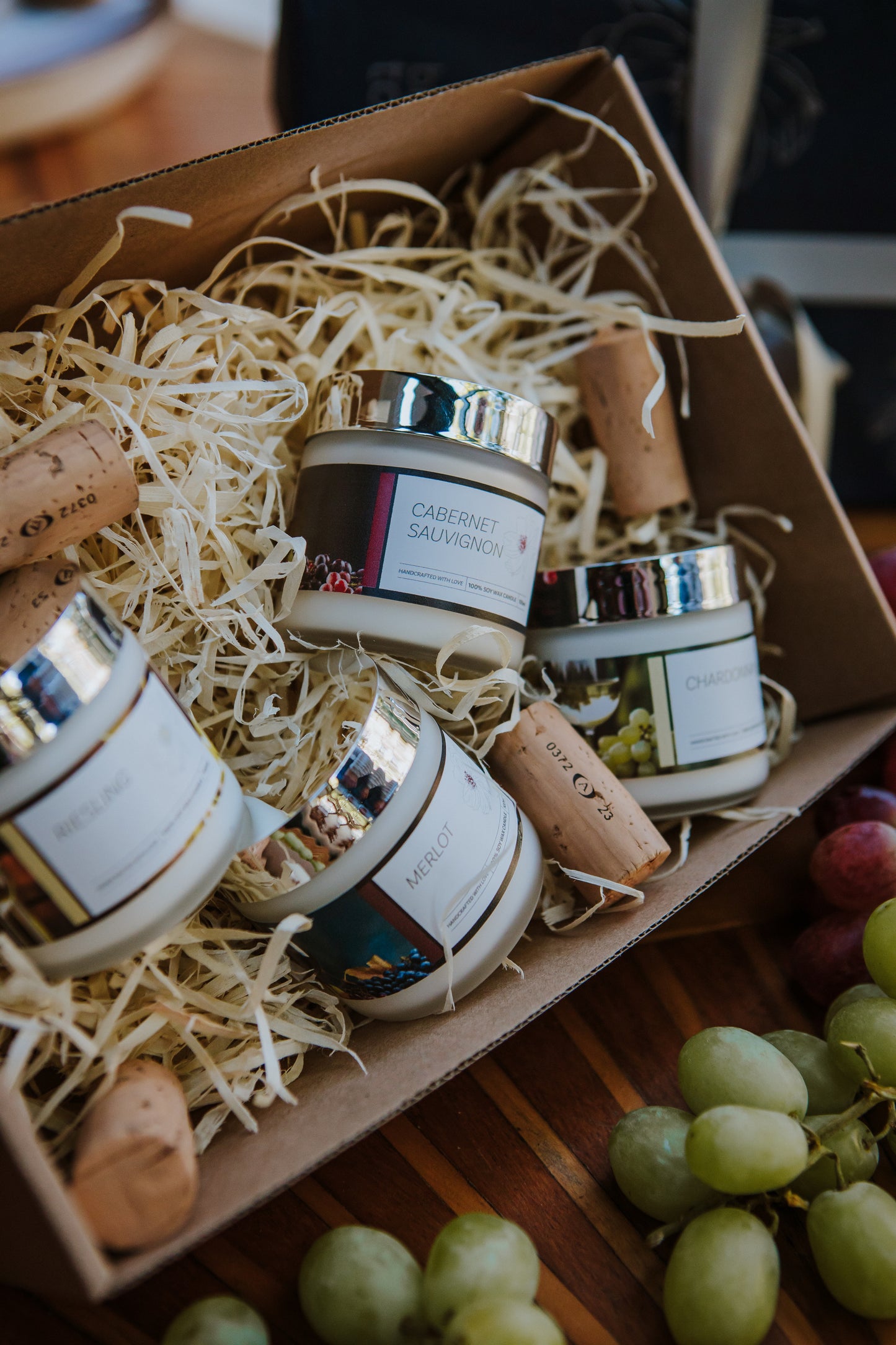 wine gift box | mini candles